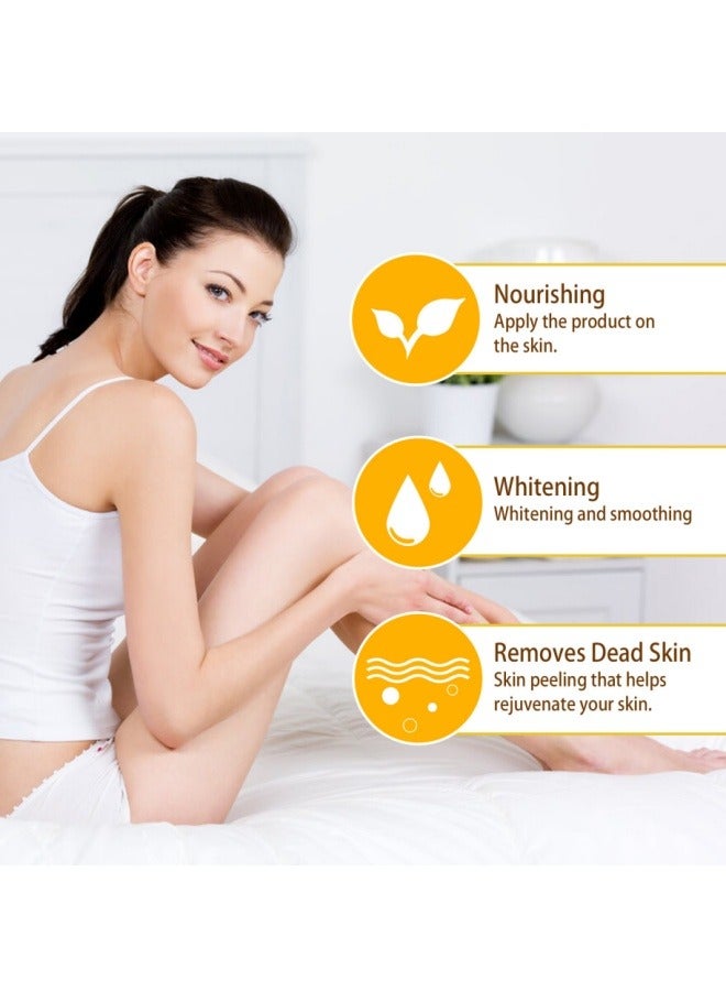 أوهو 100 مل زيت تقشير أصفر فائق القوة لتقشير البشرة الداكنة للجسم، زيت تقشير أصفر لتبييض الجسم - Image 4