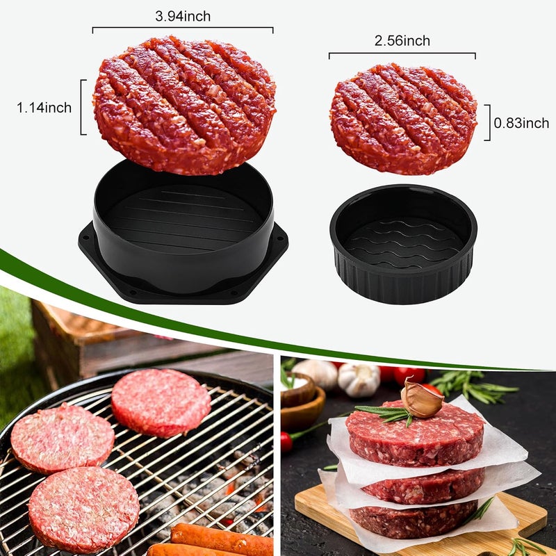 POLIGO Smash Burger Press Kit - 4 in 1 Hamburger Patty Storage Containers,6.69" Round Cast Iron Smash Bacon Press- Non Stick Smash Burger Press Set for Grill and Griddle Cooking - Image 3