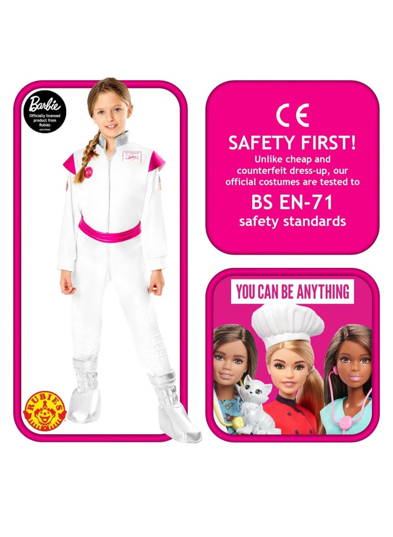 Official Barbie Astronaut Child Costume, Kids Fancy Dress, Medium 5-6 Years, World Book Day