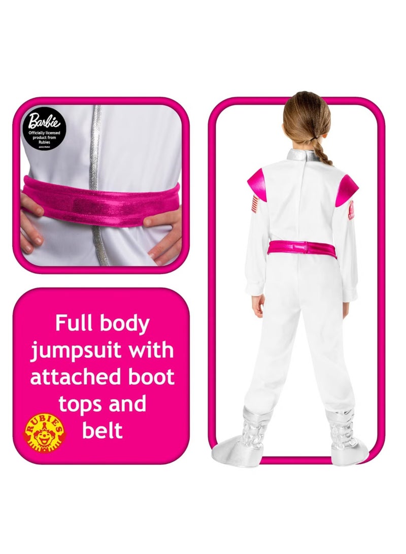 Official Barbie Astronaut Child Costume, Kids Fancy Dress, Medium 5-6 Years, World Book Day