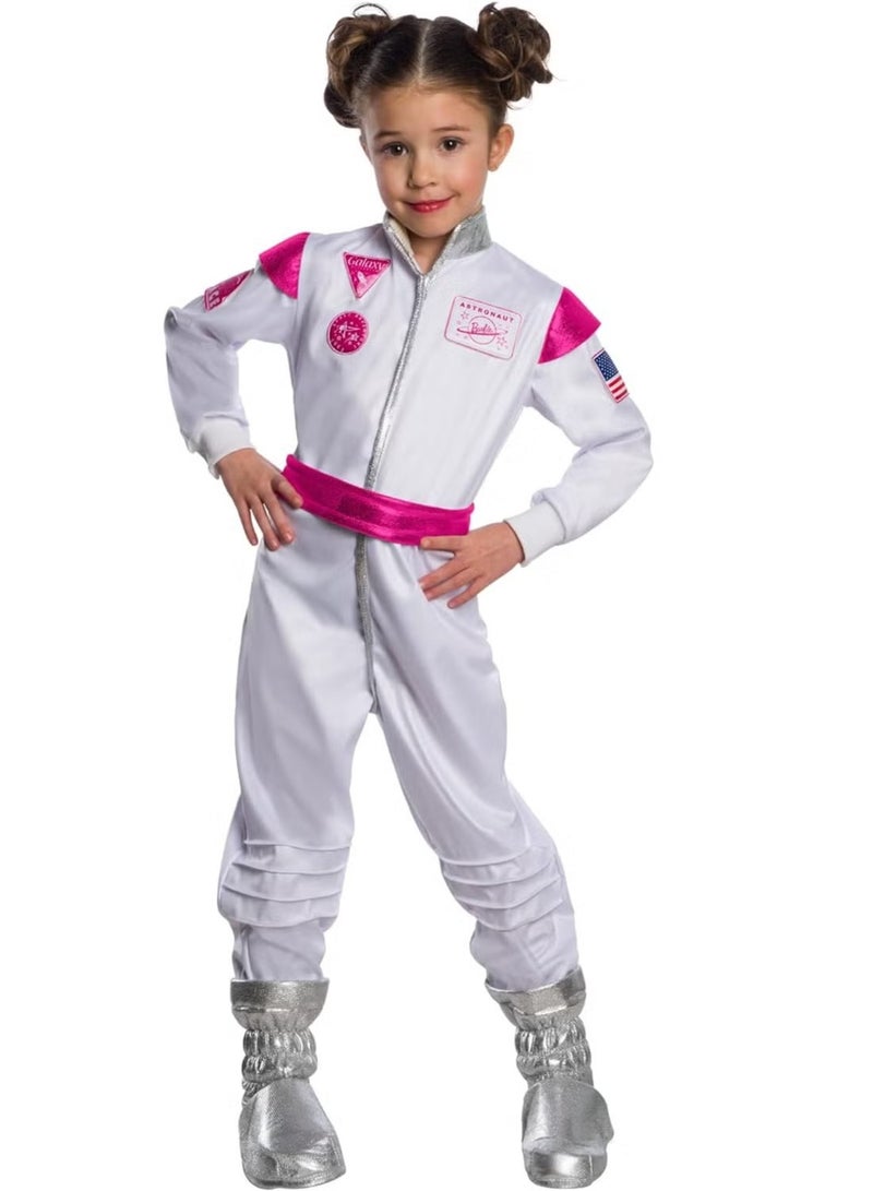 Official Barbie Astronaut Child Costume, Kids Fancy Dress, Medium 5-6 Years, World Book Day
