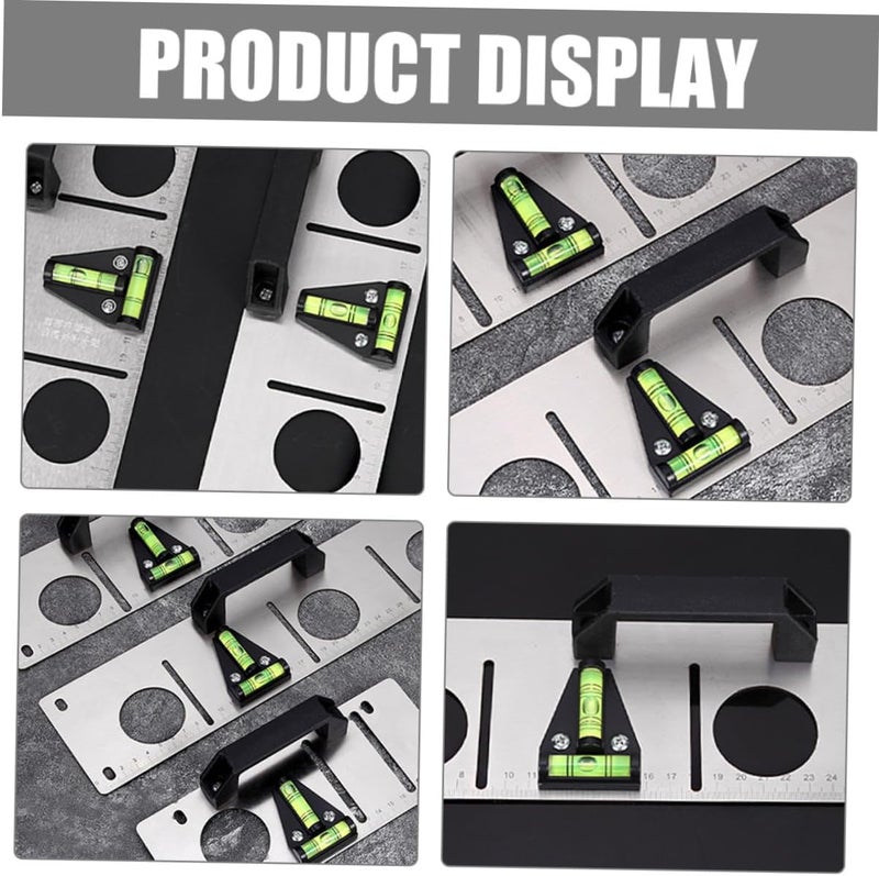 VILLCASE 5pcs T-shaped Triangle Bubble Levels Portable Mini Plastic Spirit Levels with Installation Holes for Precision Measurement and DIY Tools - Image 5