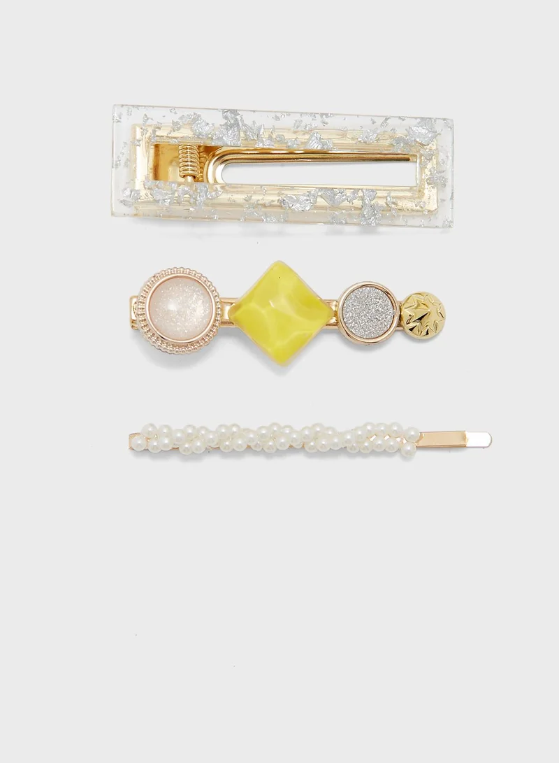 PIECES Pcjanna J 3 Pack Hairclip