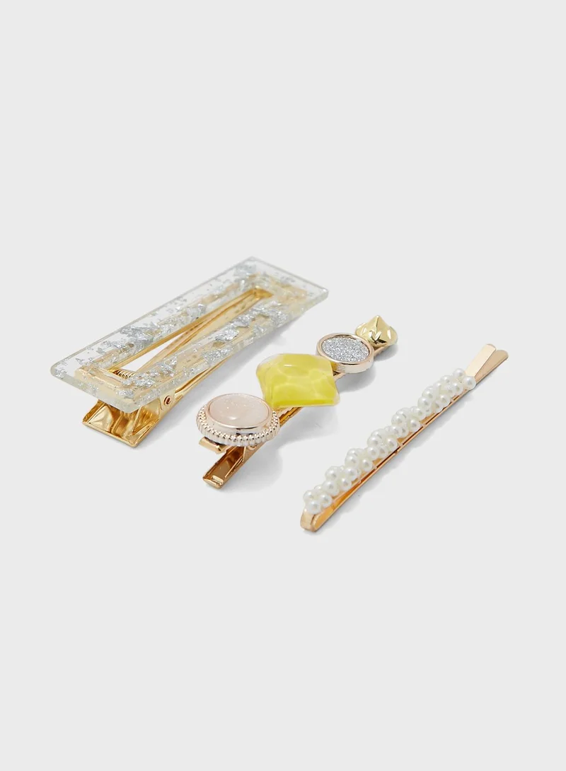 PIECES Pcjanna J 3 Pack Hairclip