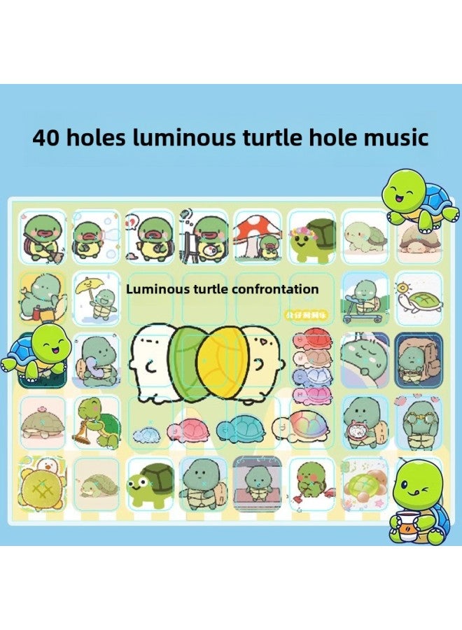 All Red Chan Little Turtle Toy Ornaments Cartoon Model Color Blind Bag Simulation Doll Small Animal Turtle Touch-Color:Resin 40 Grid Turtle Cave Fun  - Image 1