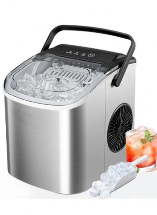 Ice Maker Machine, Household Ice Maker-25 Pounds/24 H, 9 Ice Cubes in 6 Mins, Portable Ice Machine for Home, Office, Kitchen, Camping, Parties(Grey) - pzsku/Z47AB3E7EDBCBDF9C3A33Z/45/1751528754/fb55f47e-ca5a-4098-a7e9-3a5a417b119b