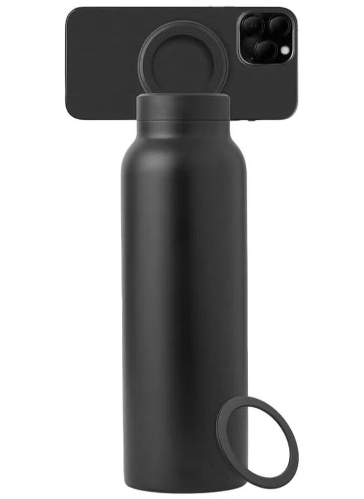 Vacuum Water Bottle With Straw Lid & Magnetic Phone Mount, Stainless Steel Water Bottle,Double Wall Thermos Bottle 800ml Black - pzsku/Z47AB41FB62A7E0DBA767Z/45/_/1733908588/2f5f1de5-11f9-4dbc-a4e3-606f1d326de6