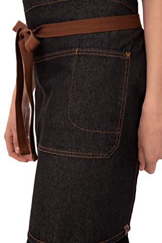 Chef Works Unisex Memphis Half Bistro Apron, Black, One Size - Image 5