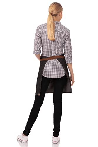 Chef Works Unisex Memphis Half Bistro Apron, Black, One Size - Image 3