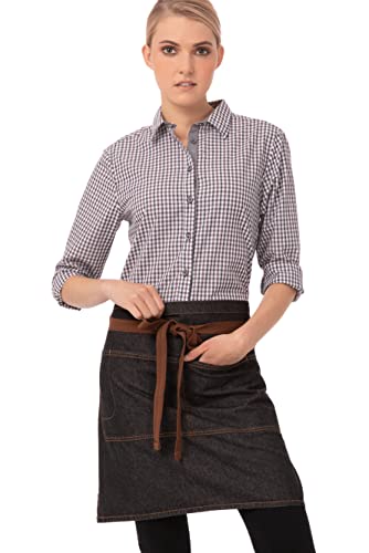Chef Works Unisex Memphis Half Bistro Apron, Black, One Size - Image 1