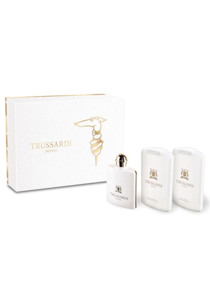 تروساردي طقم تروساردي دونا 3 قطع – أو دو بارفان 100 مل + لوشن للجسم + جل استحمام معطر