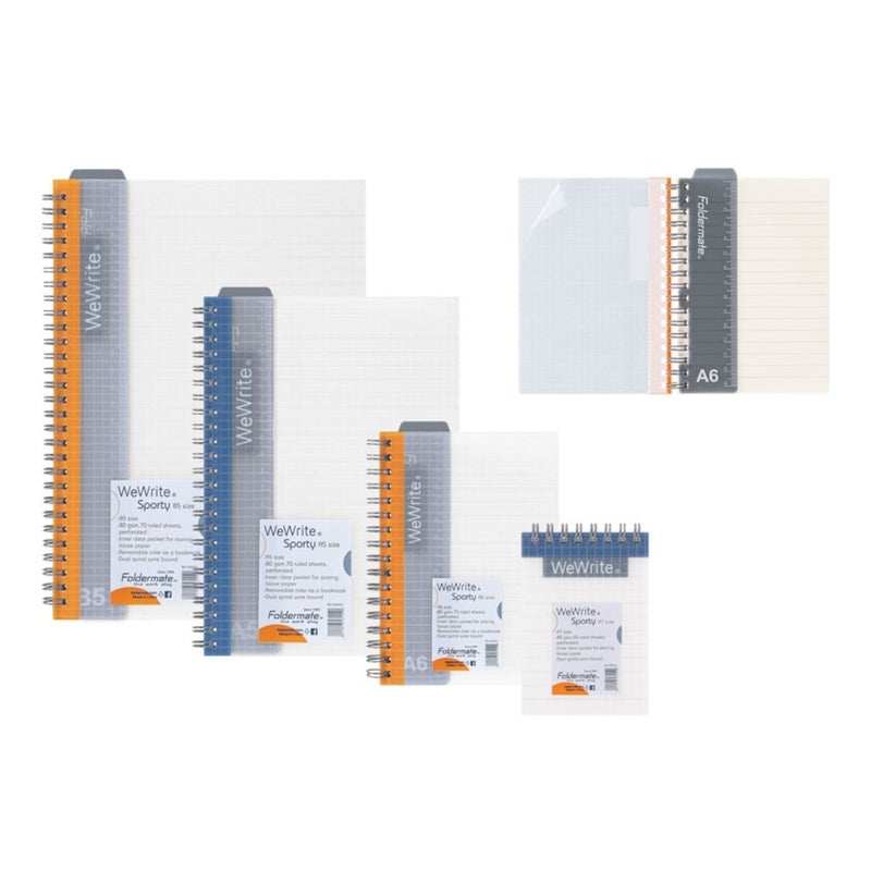 Foldermate Spiral Notebook A7, 70 Sheets