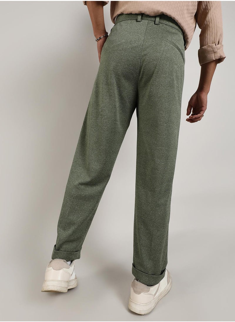 Men's Olive Green Tailored Heathered Trousers - pzsku/Z47AB64890F66CFD288F0Z/45/_/1731569762/67fa2a92-828c-41f7-85a6-d4a4d9e526f3