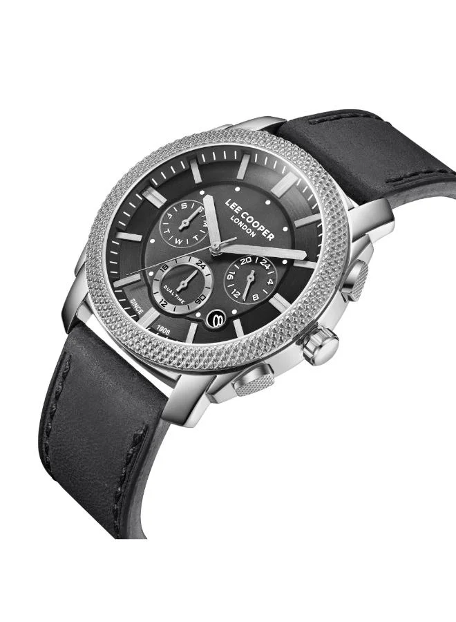 لي كوبر Men's Leather Multi Function Watch LC08178.399 - 42 mm