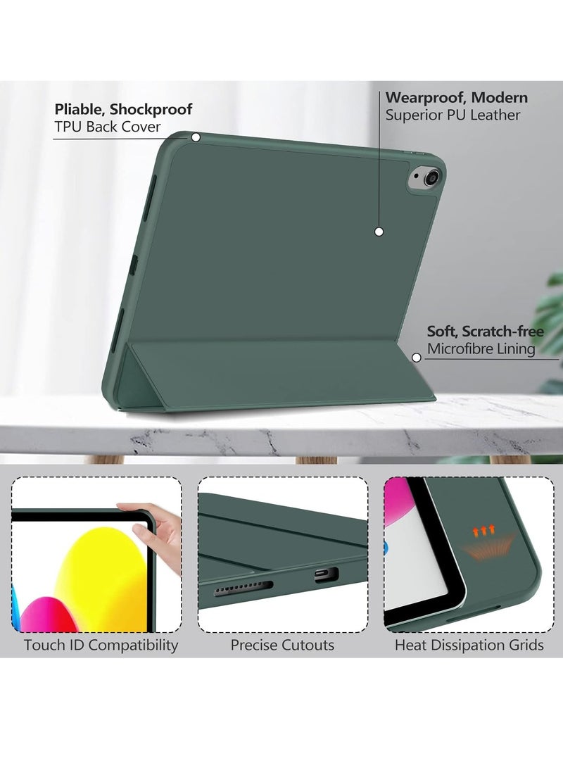 MIGOFAST Compatible with iPad 10th Generation Case 10.9 Inch 2022 with Pencil Holder, Slim Trifold Stand Protective Cover with Soft TPU Back for iPad Case 10th Generation, Auto Sleep Wake - Image 4
