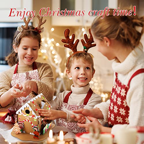 Sumind 6 Sets Mini Christmas Gingerbread House Kit  MakeaGingerbread House Craft for Kids  Boy Girl Christmas Party Game  Classic Style - Image 5