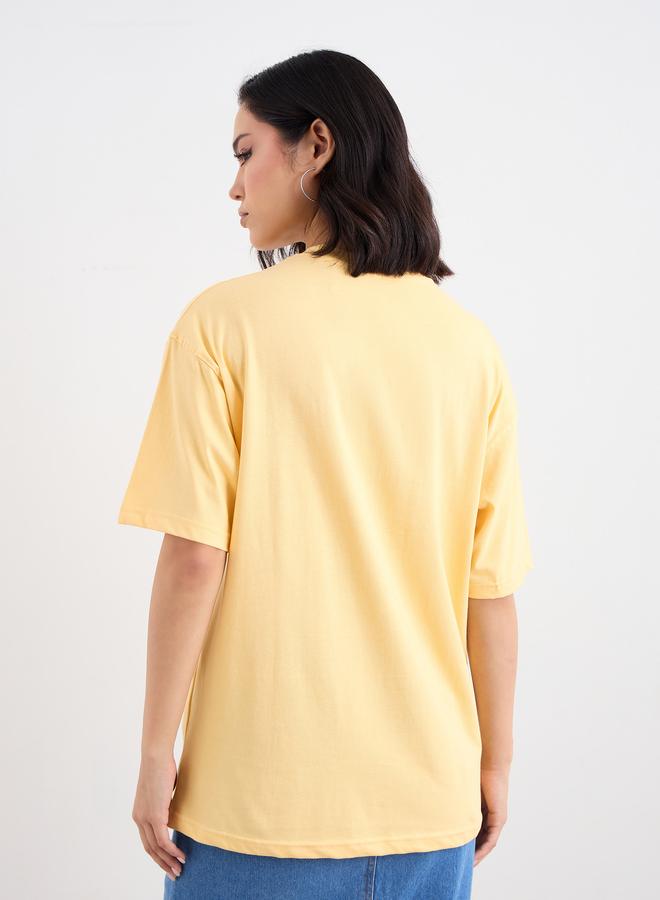 Styli Embroidered Detail Oversized T-Shirt - Image 4