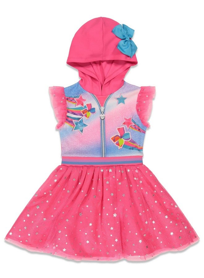 JoJo Siwa Girls Hooded Flutter Sleeve Costume Dress with Bow - Image 1