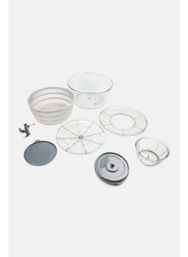 YOTO 6 Pieces Salad Spinner, Grey  - Image 2