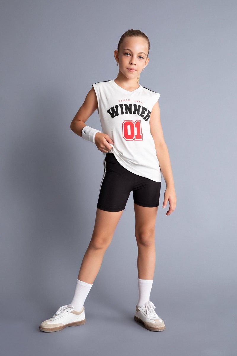 DeFacto Black Girl Girl Biker Leggings Casual - Image 2