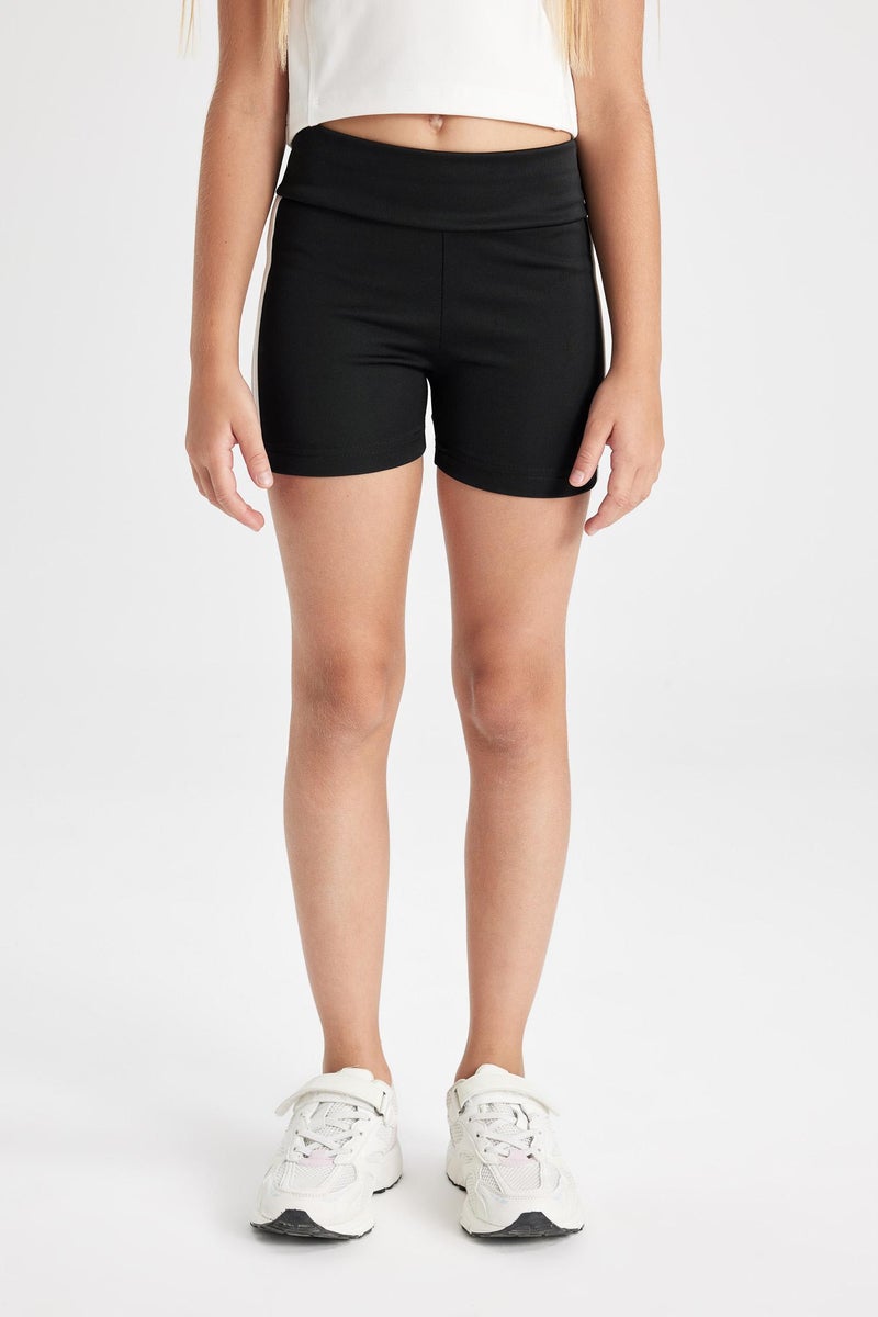 DeFacto Black Girl Girl Biker Leggings Casual - Image 1