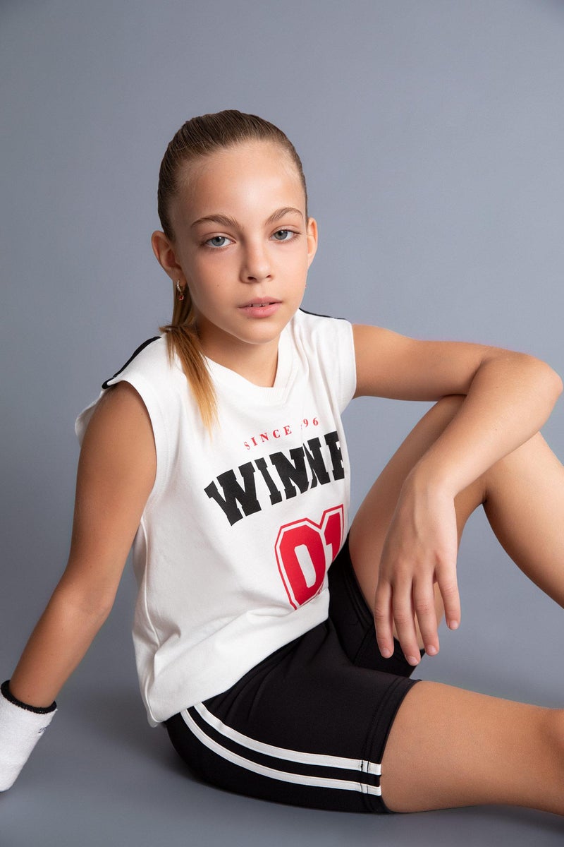 DeFacto Black Girl Girl Biker Leggings Casual - Image 4