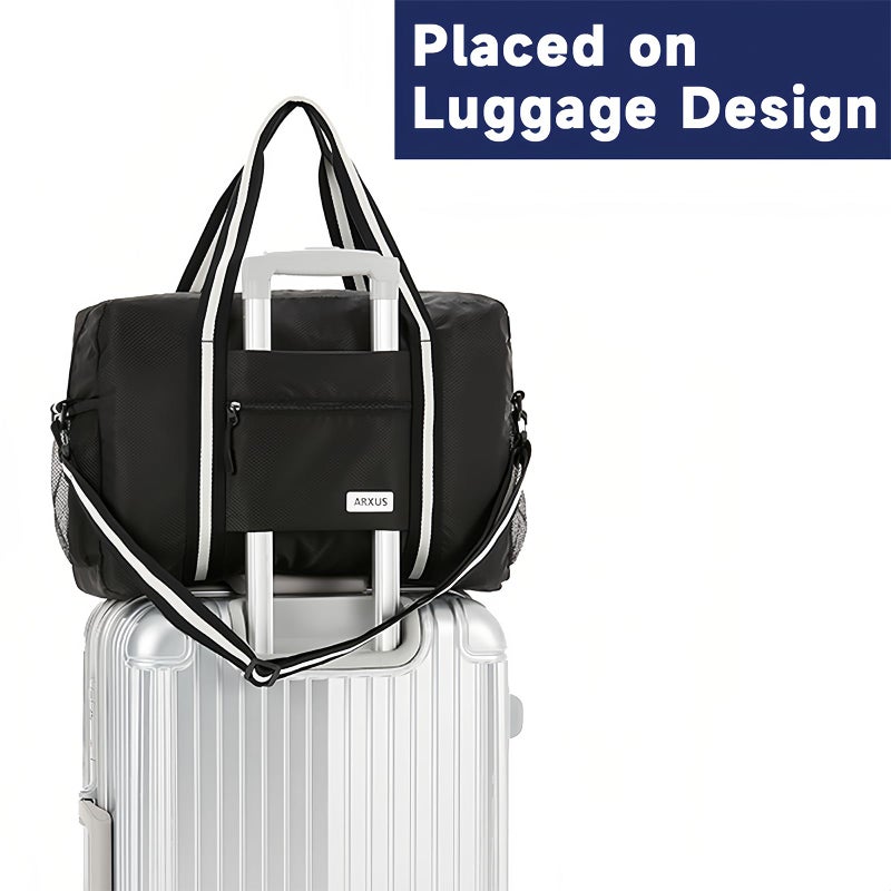 Arxus Travel Lightweight Waterproof Foldable Storage Carry Luggage Duffle Tote Bag - Image 4