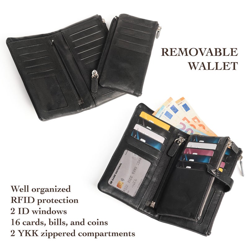 Lavalen Purses for Women Genuine Soft Leather Wallet - Leather Wallet for Women - Ladies Purse Handmade with RFID Wallet- Womens Purse Perfect for Gift - Image 3