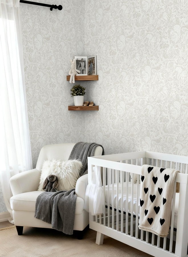 Micpolo Peel and Stick Wallpaper Boho Wallpaper Cream Contact Paper for Cabinets Beige Self Adhesive Removable Wall Paper for Bedroom Bathroom Kids Nursery Wall Decor 16.1" x 118" - Image 5