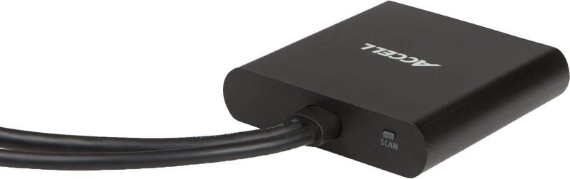 Accell mDP-2DP Multi Monitor Splitter - Mini DisplayPort 1.2 Multi-Stream Transport (MST) Hub - 1x Mini DisplayPort connector, 2x DisplayPort outputs,Black - Image 3