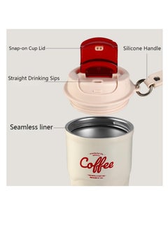Excefore Smart Coffee Thermos, Insulated Tumblers with Leak-Proof Lid and Sling, Coffee Thermos with Temperature Display, Portable Hot and Cold Stainless Steel Coffee Mugs, for Keep Hot,Ice Coffee,Tea  - Image 4