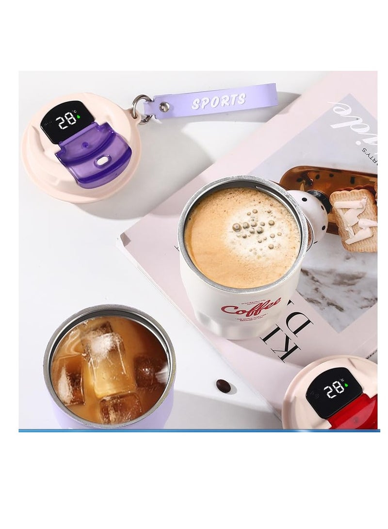 Excefore Smart Coffee Thermos, Insulated Tumblers with Leak-Proof Lid and Sling, Coffee Thermos with Temperature Display, Portable Hot and Cold Stainless Steel Coffee Mugs, for Keep Hot,Ice Coffee,Tea  - Image 2