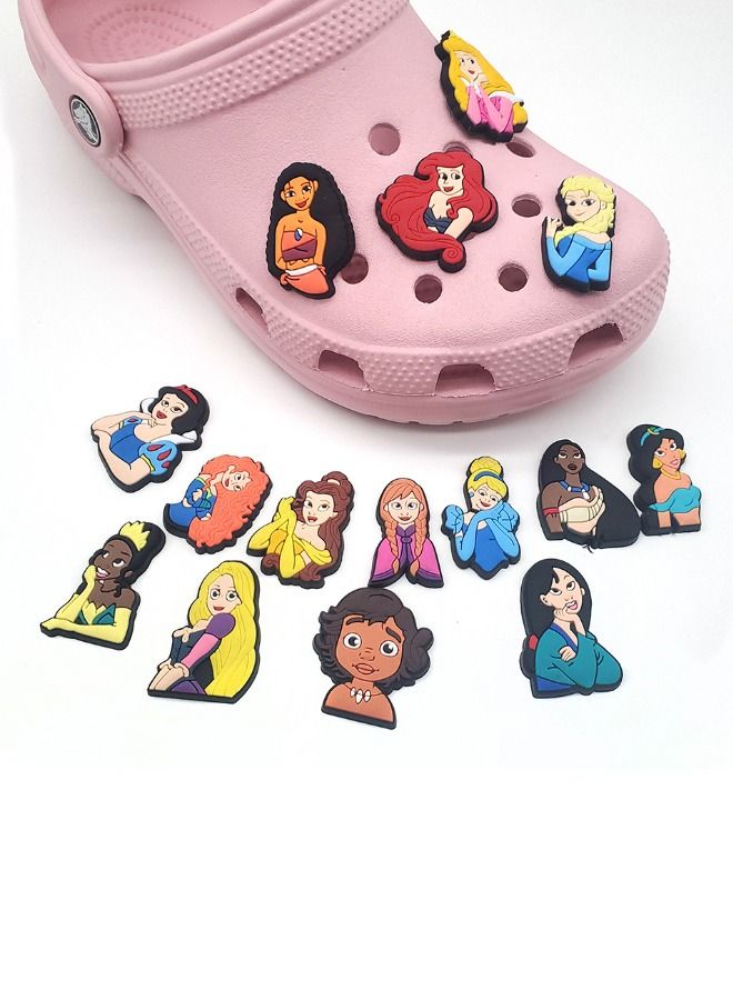 15-Piece Crocs Shoe Decoration Charms, Anime Princess Series Shoes Charm for Crocs Hole Shoe Best Gift for Kid - Image 2