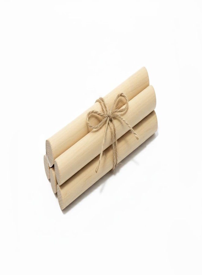 Artify | Natural Wooden (3.5inch, 5pcs) Plain Dowel rods | Wooden Wall Hanger for Scroll Invitation Card, DIY, Art and Craft & More - Pack of 5 - Image 1