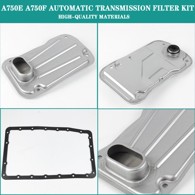 YzusGomumu طقم فلتر نقل الحركة الأوتوماتيكي YzusGomumu A750E A750F متوافق مع تويوتا 4Runner FJ Cruiser Land Cruiser Sequoia Tacoma Tundra Lexus GX470 LX470 يستبدل# 35330-60050 35168-60010 044-0345 - Image 4