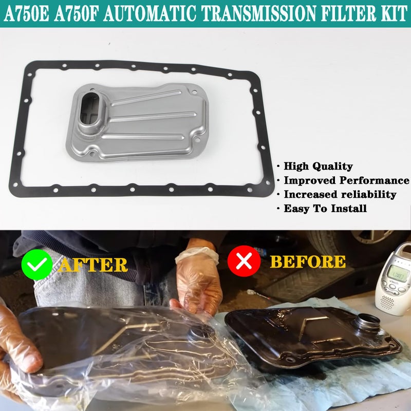 YzusGomumu طقم فلتر نقل الحركة الأوتوماتيكي YzusGomumu A750E A750F متوافق مع تويوتا 4Runner FJ Cruiser Land Cruiser Sequoia Tacoma Tundra Lexus GX470 LX470 يستبدل# 35330-60050 35168-60010 044-0345 - Image 5