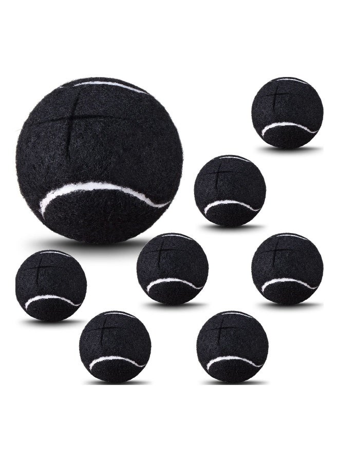 Generic 8 Pieces Precut Walker Tennis Balls  for Furniture Chairs Leg, Tennis Ball for Non Slip Rubber Glide Tennis Ball Coverings for Desks Stools Tables Floor Protector (Black) - Image 1