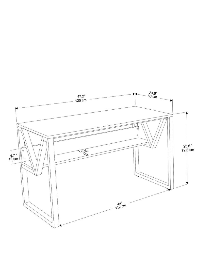 Decorotika - Lona Computer Desk with a Metal Frame 120 cm | Work Table - Image 1