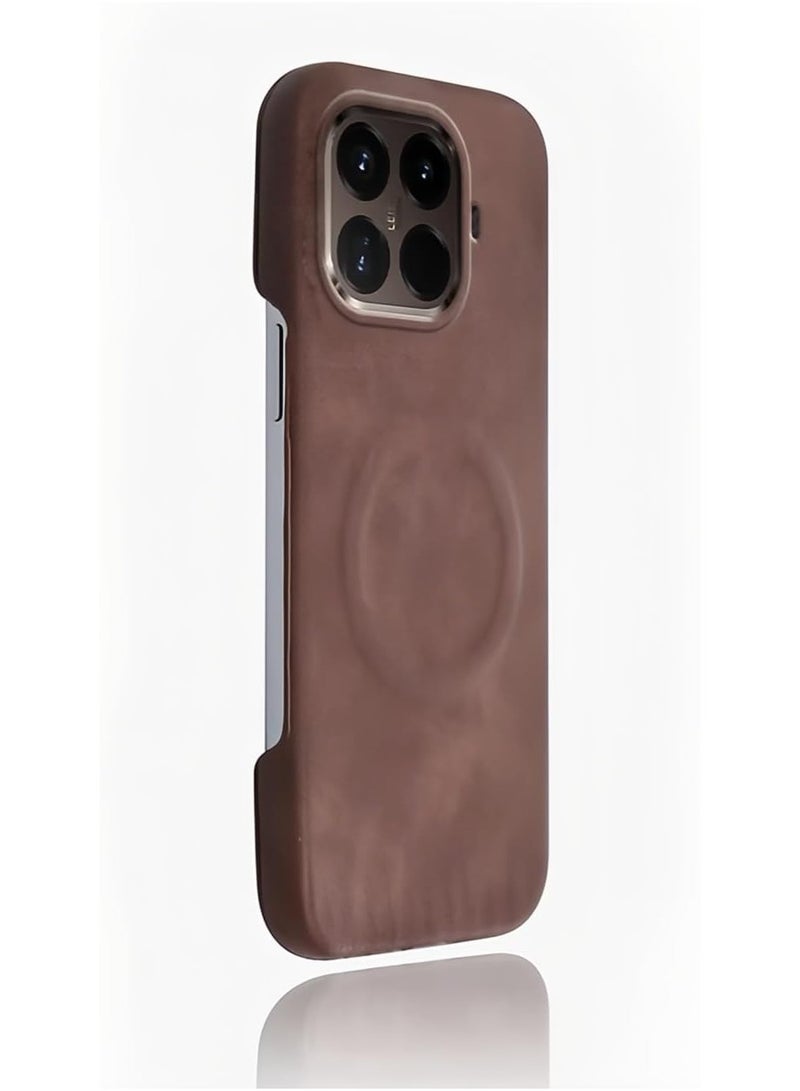 عام غطاء متوافق مع Xiaomi 15T Pro 5G [متوافق مع Mag-Safe] - تصميم جلدي فاخر رفيع، مقاوم للبصمات بإطار خفي مع دعم الشحن اللاسلكي