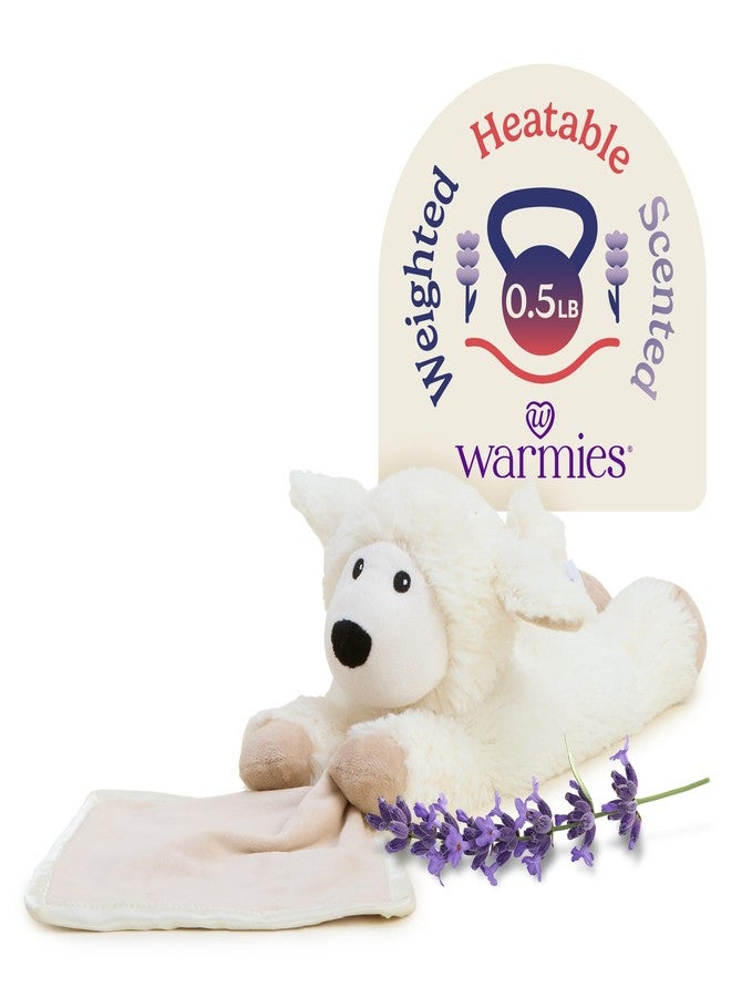 warmies Stuffed Animal Security Blankets for Babies, Sheep - Microwavable & Weighted Stuffed Animal Blanket for Baby Boys & Girls - Cute Soft Plush Toys with Child Safe Design for All Ages - Image 1