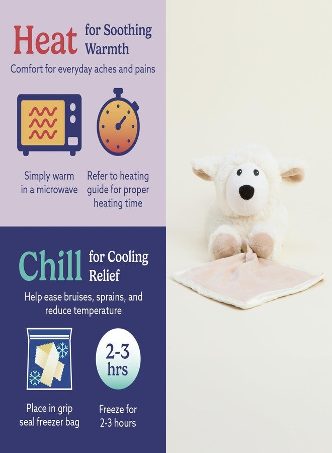 warmies Stuffed Animal Security Blankets for Babies, Sheep - Microwavable & Weighted Stuffed Animal Blanket for Baby Boys & Girls - Cute Soft Plush Toys with Child Safe Design for All Ages - Image 5