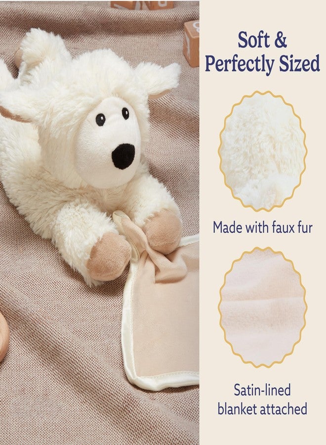 warmies Stuffed Animal Security Blankets for Babies, Sheep - Microwavable & Weighted Stuffed Animal Blanket for Baby Boys & Girls - Cute Soft Plush Toys with Child Safe Design for All Ages - Image 3