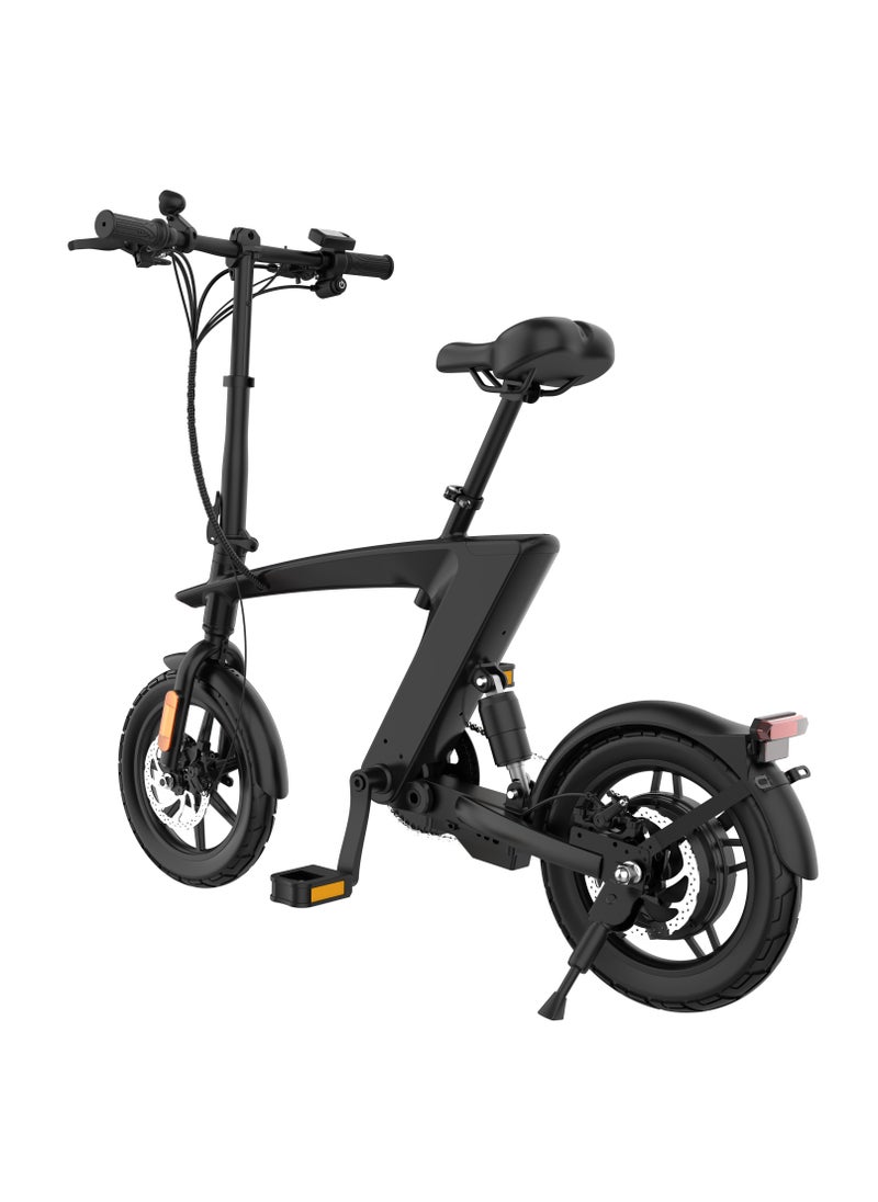 Crony H1 Micro Electric Bicycle 20kg Lightweight Foldable E-Bike With 400w Motor, 40-45km Power Assist, 48v15.2ah Detachable Battery, 14" Alloy Frame & Led Light Ideal For Urban Commuting Scooter Black  - Image 5