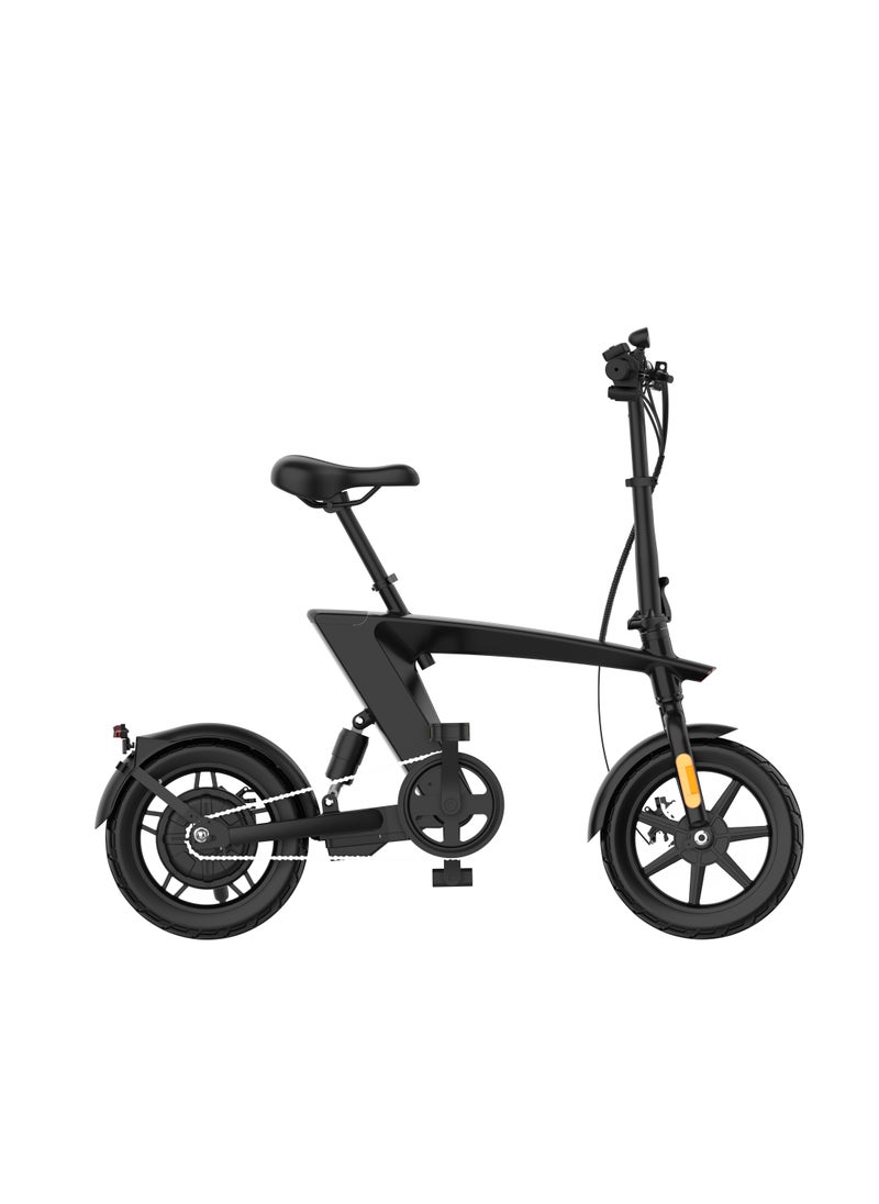 Crony H1 Micro Electric Bicycle 20kg Lightweight Foldable E-Bike With 400w Motor, 40-45km Power Assist, 48v15.2ah Detachable Battery, 14" Alloy Frame & Led Light Ideal For Urban Commuting Scooter Black  - Image 3