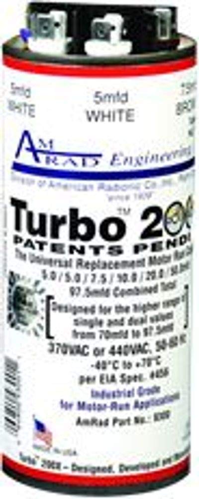 American Radionic Company Amrad Turbo 200X Universal Motor Run Capacitor 975 Mfd