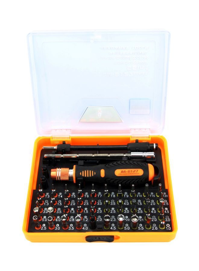 NIBEMINENT 55-Piece Screwdriver Set Black/Silver/Orange  - Image 1