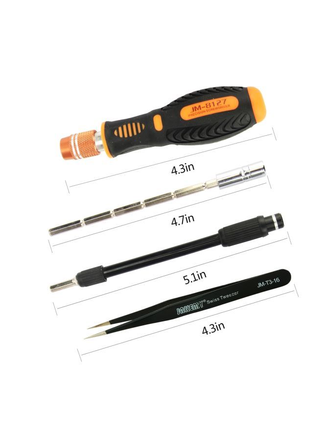 NIBEMINENT 55-Piece Screwdriver Set Black/Silver/Orange  - Image 4