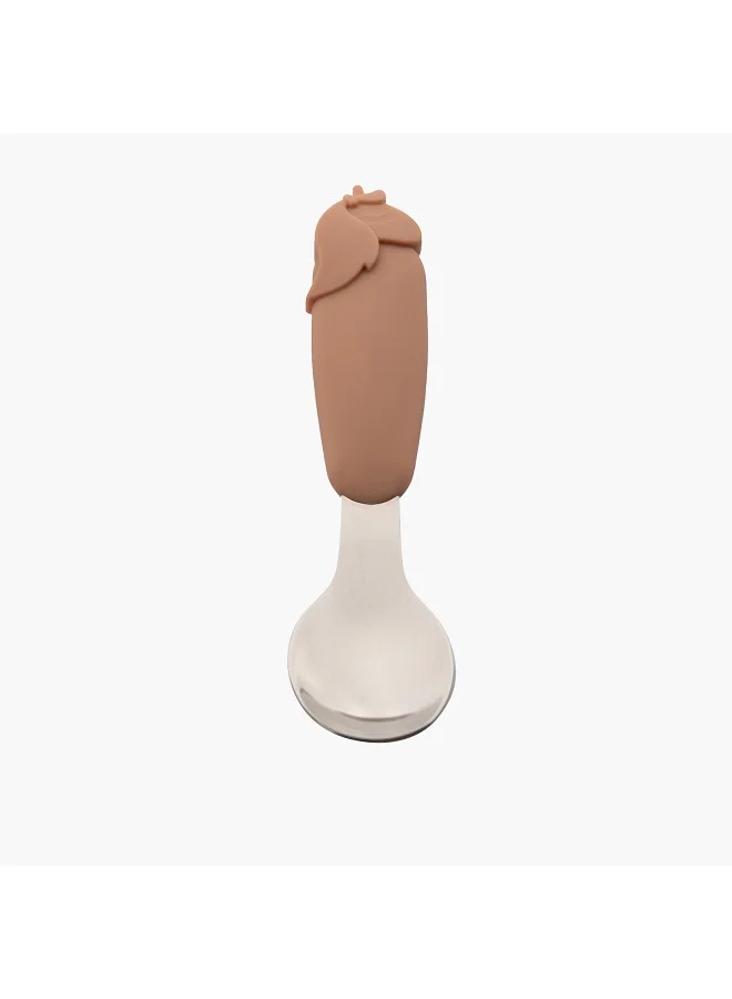 سترون Cutlery Set-Unicorn-Silicone-Printed-Rectangle-Peach