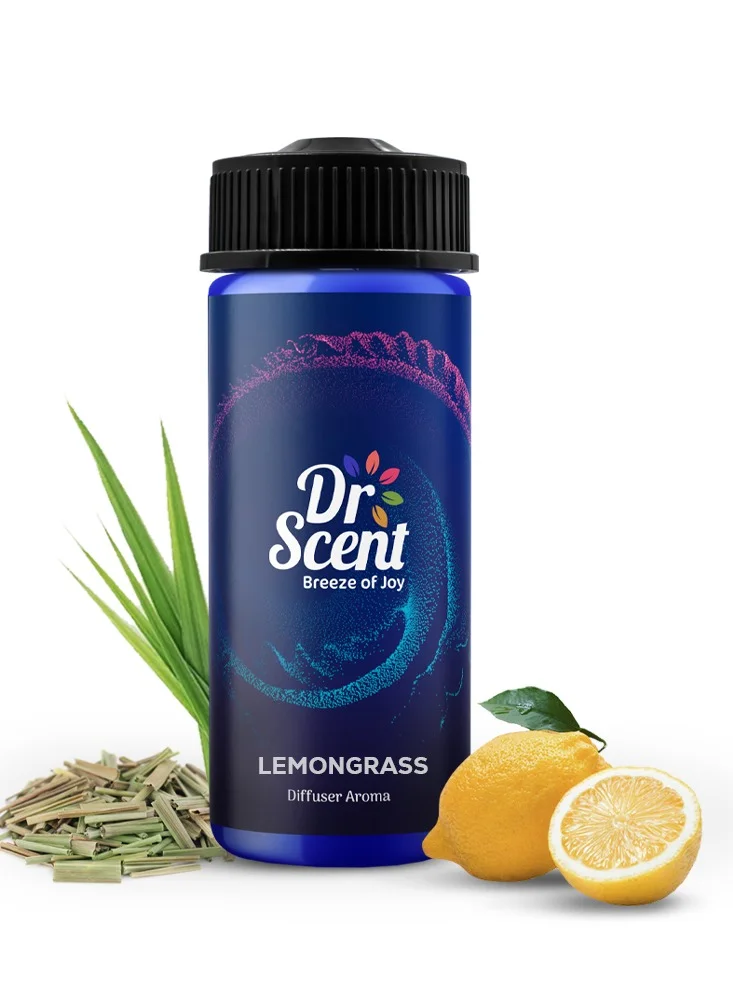 دكتور سينت Dr Scent Diffuser Aroma Oil Lemongrass - Lemongrass and Citrus Fragrance Notes | Made in the UK | Perfect for Offices, Homes, Shops, Hotel Rooms & Big Lobbies(170ml)