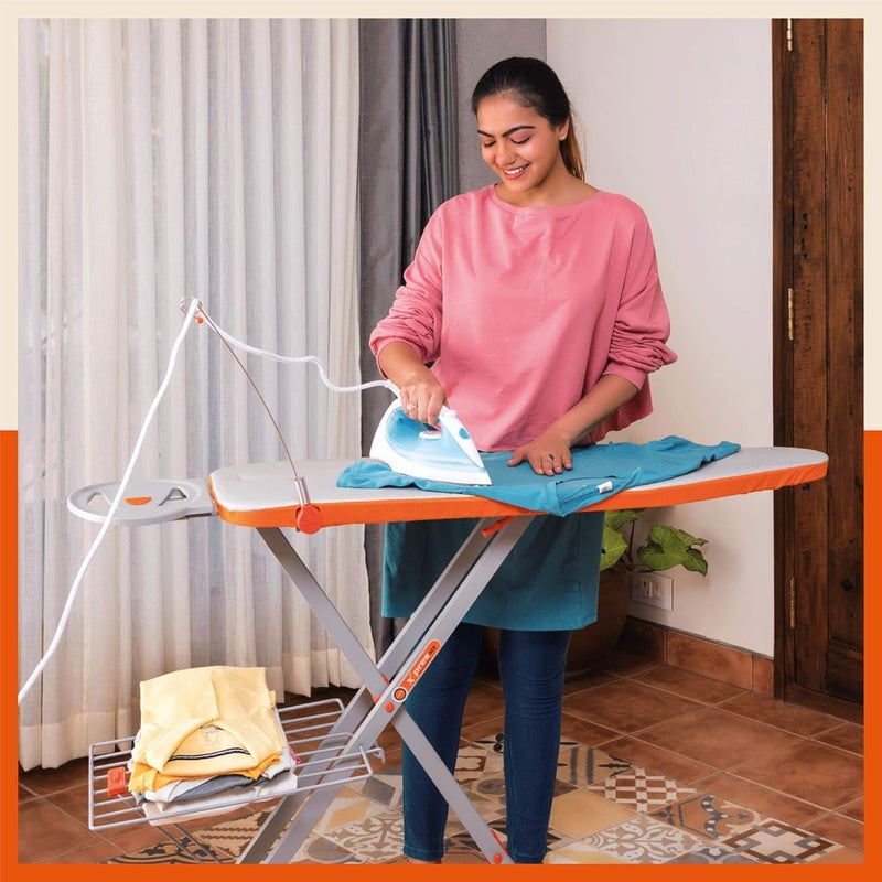 Bathla Bathla XPres Ace Ironing BoardStand Foldable Height Adjustable Quick Pressing with Aluminised Table Cover 2 Year Warranty - Image 1